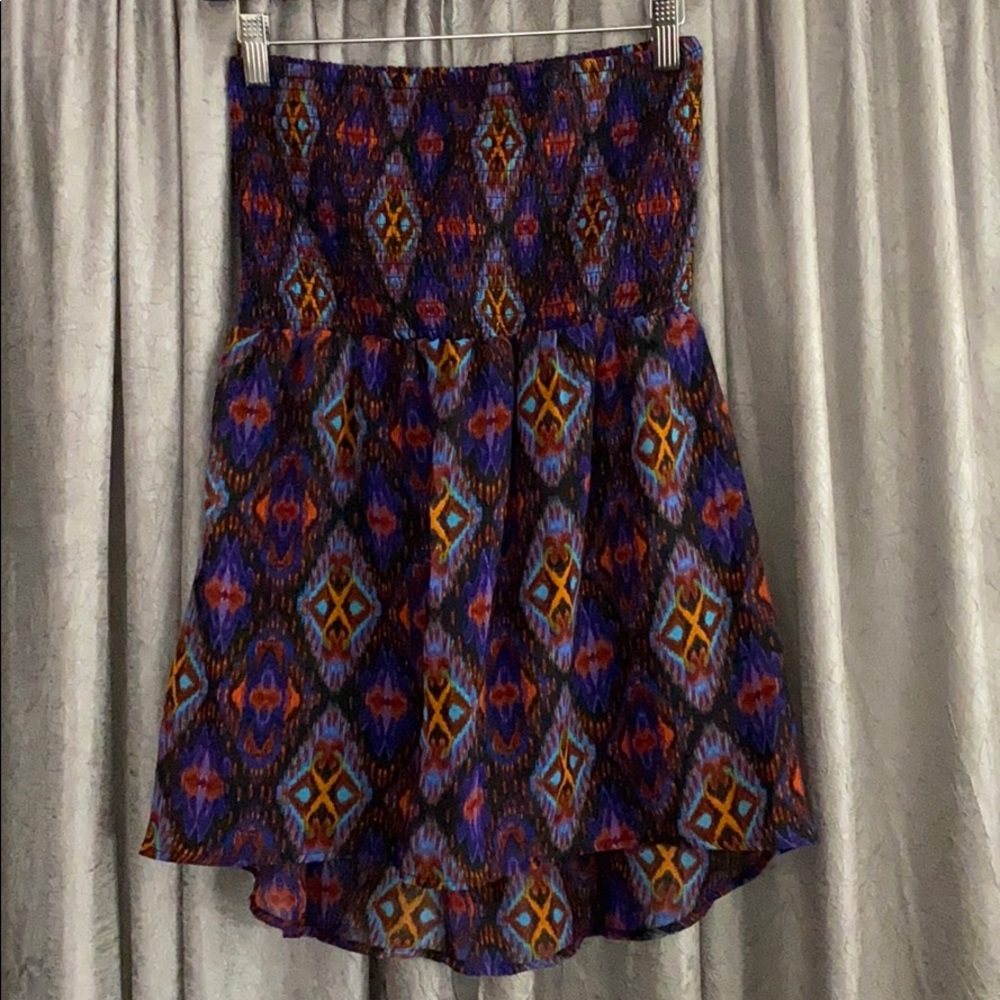 Tube top- shirred top & flow bottom